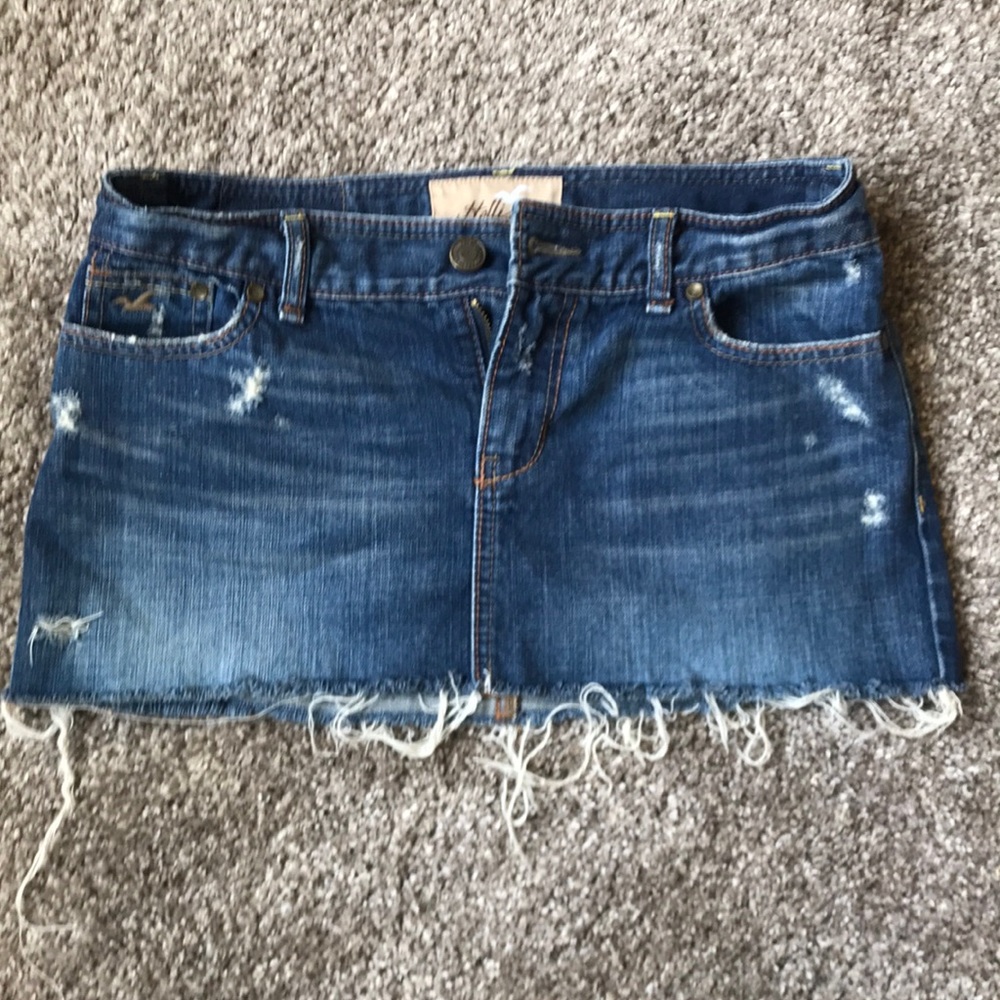 Hollister denim mini skirt